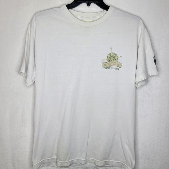 Y2K Jimmy Buffett's Margaritaville White Short Sleeve Tee Shirt Size Large - Picture 1 of 11